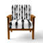 Chaise moderne rembourrée avec accoudoirs Minimal Ikat-922778336