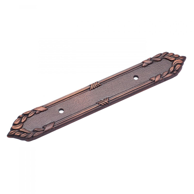 Ornate Edge 3 "Center to Center Pull Backplate BP Series, Distressed Copper