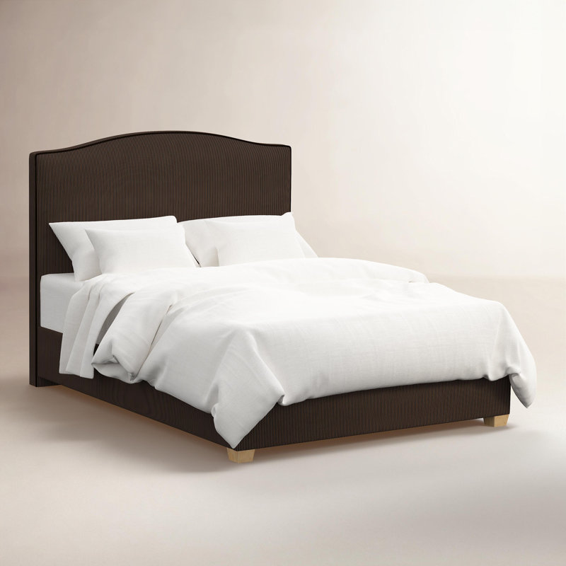Briony Bed, Twin, Prep Stripe Mocha Black Black Welt