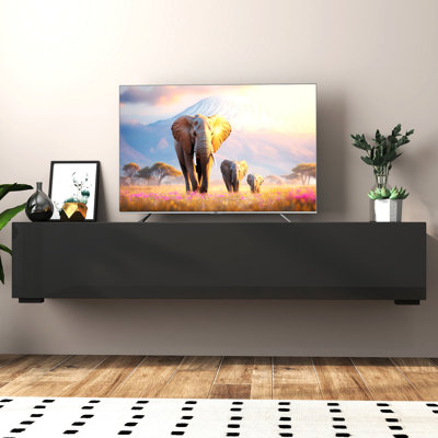 Media Console With Generous Storage Space For Storing And Displaying Decorative Objects, Ideal Living Room Bedroom, 15.32 In Product Width Wall Mounted Entertainment Center Photos - , Areas Bedrooms,