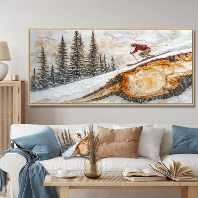 Krissy Summit Gliders, ski dans un paysage d'hiver I - décoration murale d'art de ski