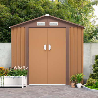 Outdoor 7 ft. W x 4.2 ft. D Metal Storage Shed