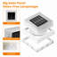 Lampes solaires carrées blanches pour poteaux de 3,5 x 3,5 et 4 x 4 pouces, lot de 2-136001626