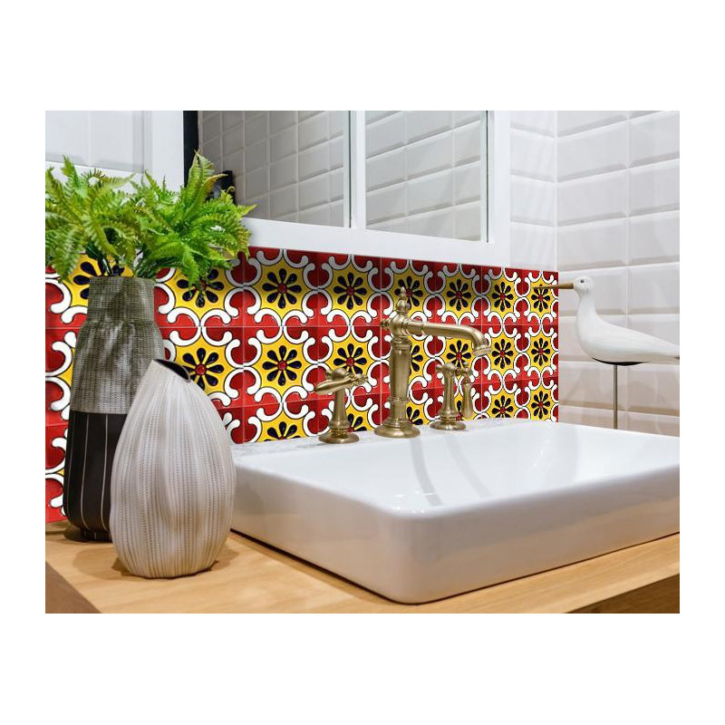 24 carreaux de papier peint auto-adhésif 24 pièces, L 7 po x L 0,58 po