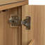 Meuble-lavabo 24 po avec cadre en bois massif, tiroir rabattable, 2 portes à fermeture douce avec rangement pour porte, tablette réglable et meuble-lavabo moderne