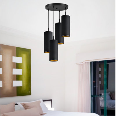 Chaidez 4 - Light Black Cluster Pendant