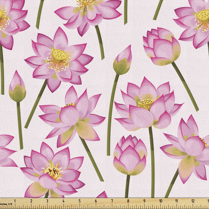 Tissu Ambesonne Lotus, l 58 po x L 108 po