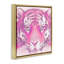«Pink Tiger Face», toile encadrée grise par Daphne Polselli-2023407251-2023407248