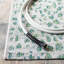 Tapis intérieur / extérieur ivoire / vert à imprimé animal-1809589792