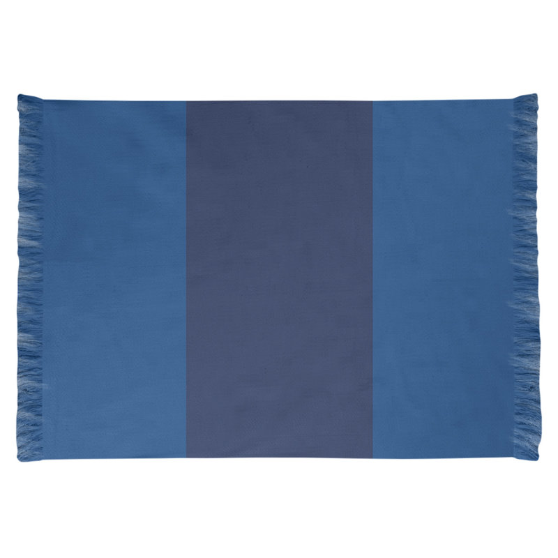 Tapis rayé bleu royal / bleu marine 65 po x 54 po Toronto, Non