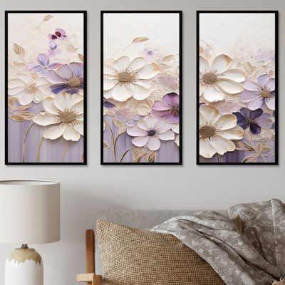 Janay - Violets Wall Art Print Set