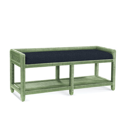 Glinda Wicker Shelves Storage Bench by Birch Lane