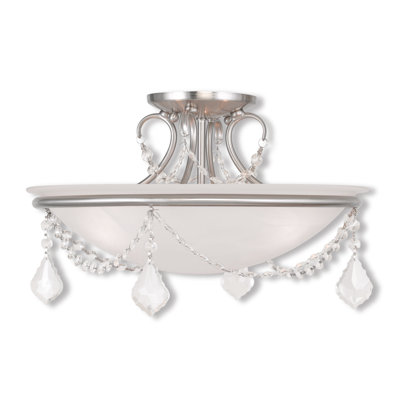 Weathers Glass Semi Flush Mount