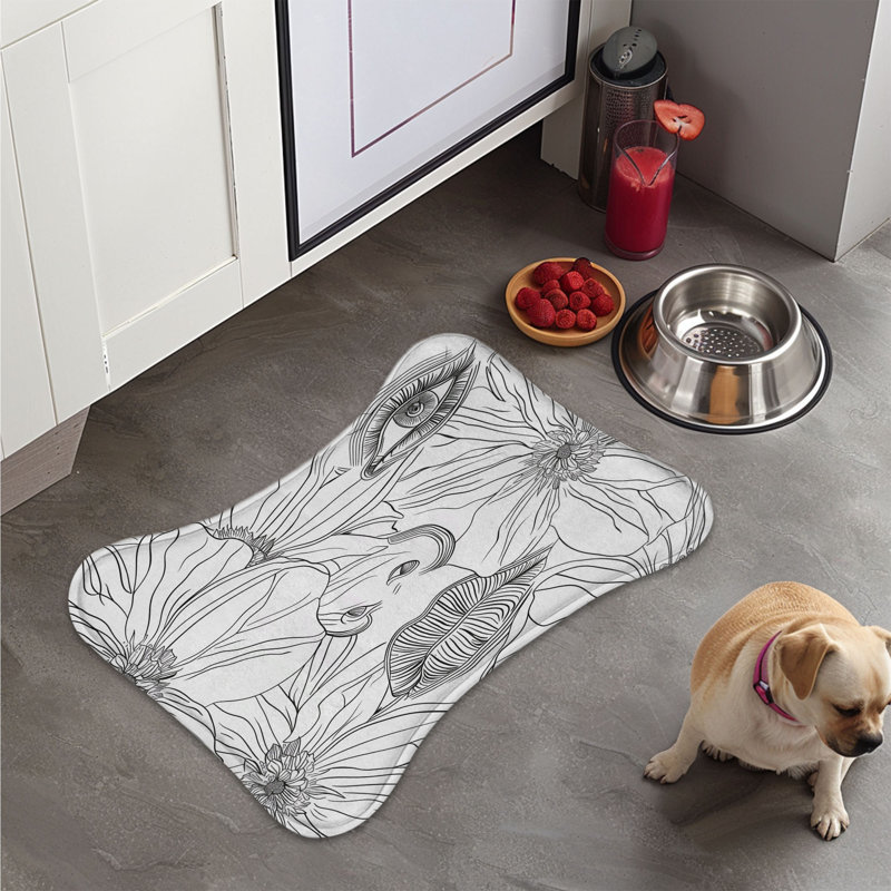 Simple Floral Face - Tapis d'alimentation en os 1 pièce