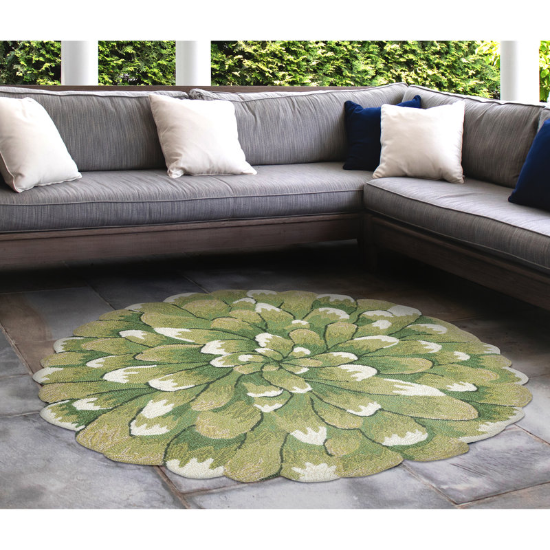 Tapis de cuisine Ismay, Rond 3 pi, Vert