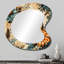 Motif rustique bohème II - motif floral en métal - miroir mural traditionnel asymétrique-107229648