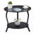 Small Round Coffee Table With Open Storage,23" 2-Tier Coffee Side Tables-372390549