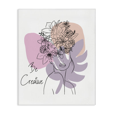 Be Creative Portrait Canvas Wall Art by Chen Alyesh