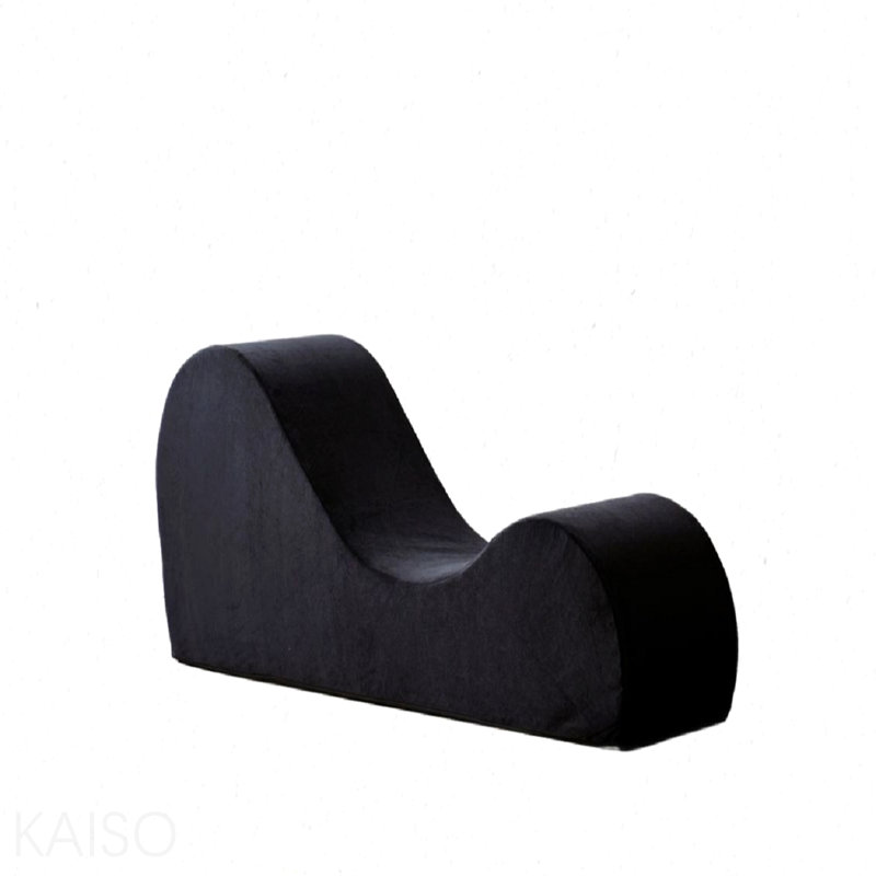 Fauteuil à billes ergonomique en mousse à haute densité pour la détente - noir, Black Polyurethane