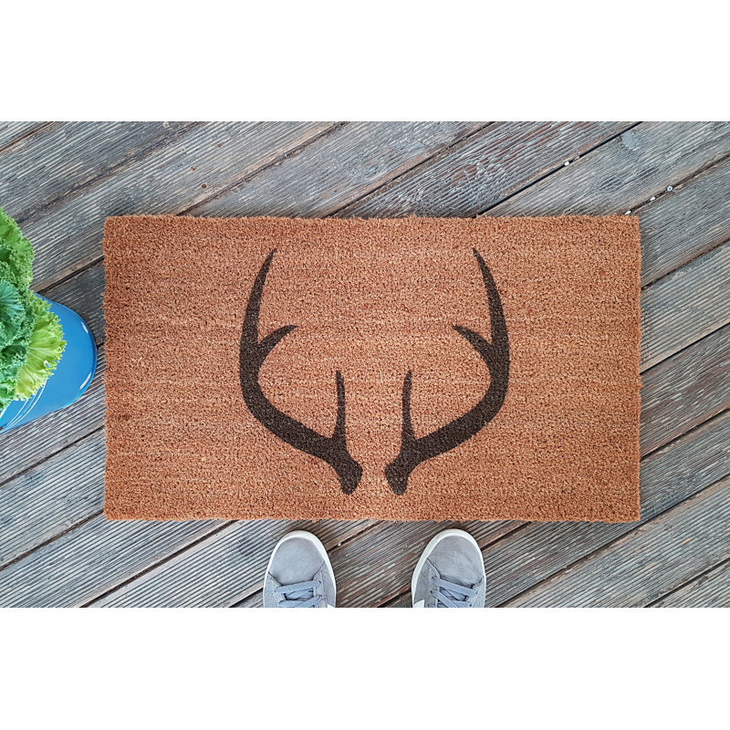 Paillasson Coco Durable, 27,6 po x 15,7 po | 100% fibre de noix de coco naturelle, écologique, brun et noir | Parfait pour les vestibules d'intérieur et d'extérieur, robuste, facile à nettoyer et élégant