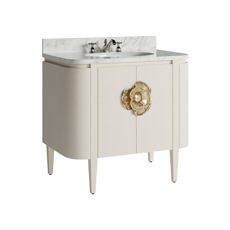Briallen 36" Vanity with Oval Undermount Sink, White