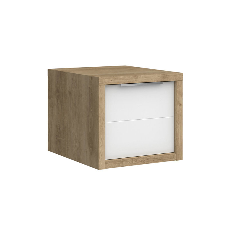 Armoire latérale inférieure 1 tiroir DAX Modena 16 pouces - blanc mat, Chêne / blanc mat