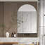 Armoire murale de salle de bain en métal avec miroir - 24 po x 36 po avec tablettes arquées encastrées et réglables en blanc pour rehausser la fonction de charme-700885144