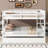 Full Over Full Bunk Bed with Trundle, Ladder and Guardrails-1546068685