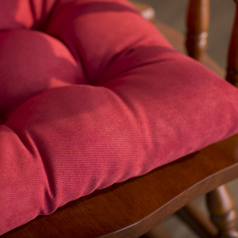 Ensemble de coussins de chaise berçante antidérapant, Rouge