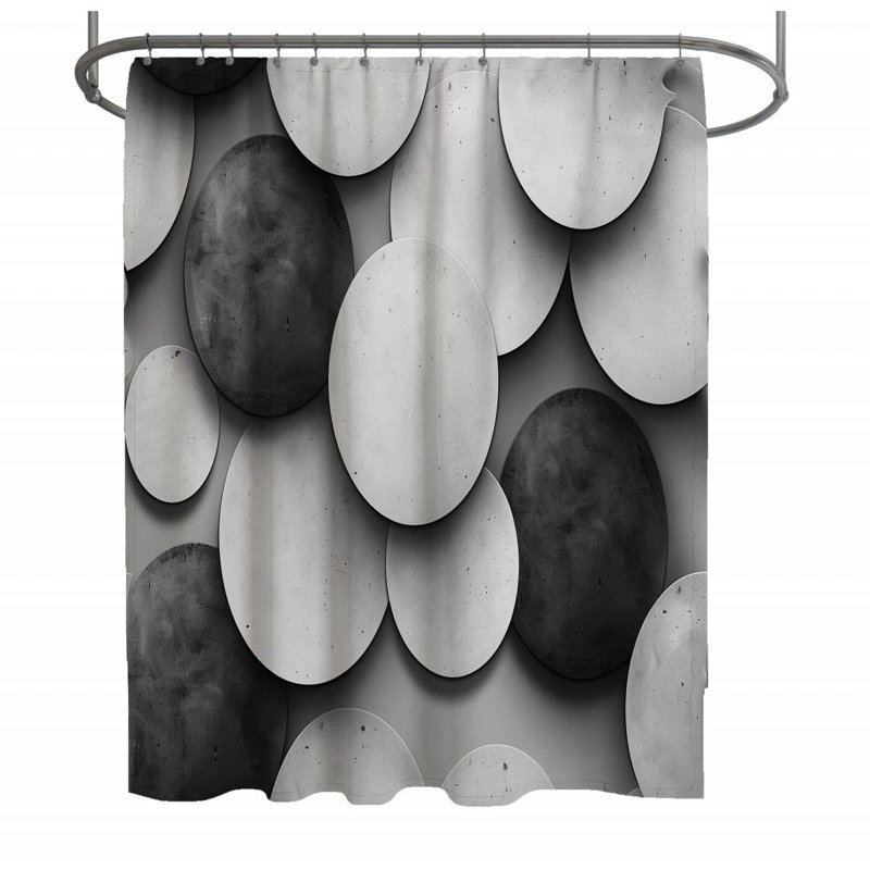 Heidrun Abstract Shower Curtain, 93"H x 70"W