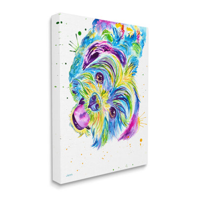 «Fun Vivid Shih Tzu Puppy Floater», art mural par Jen Seeley