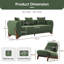 Modern Sherpa Sofa with Wood Wedge Legs-1362081549