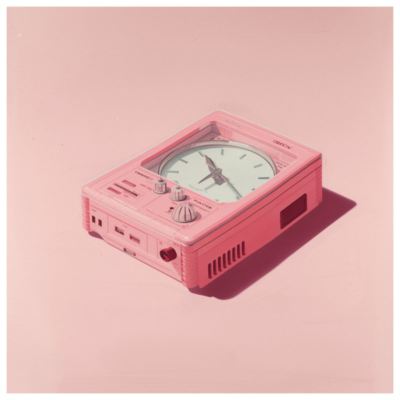 Coussins décoratifs rétro avec horloge électronique, 26 po x 26 po