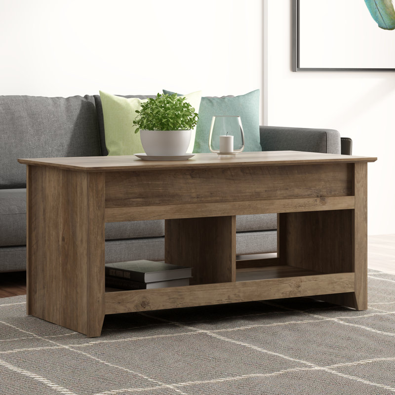 Bianka Lift Top Coffee Table, Knotty Oak