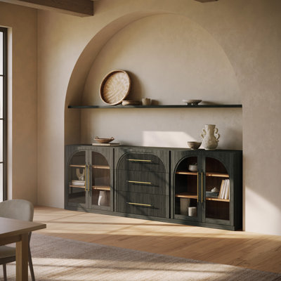 3-Piece Modular Sideboard Set - C+2A - Ebony