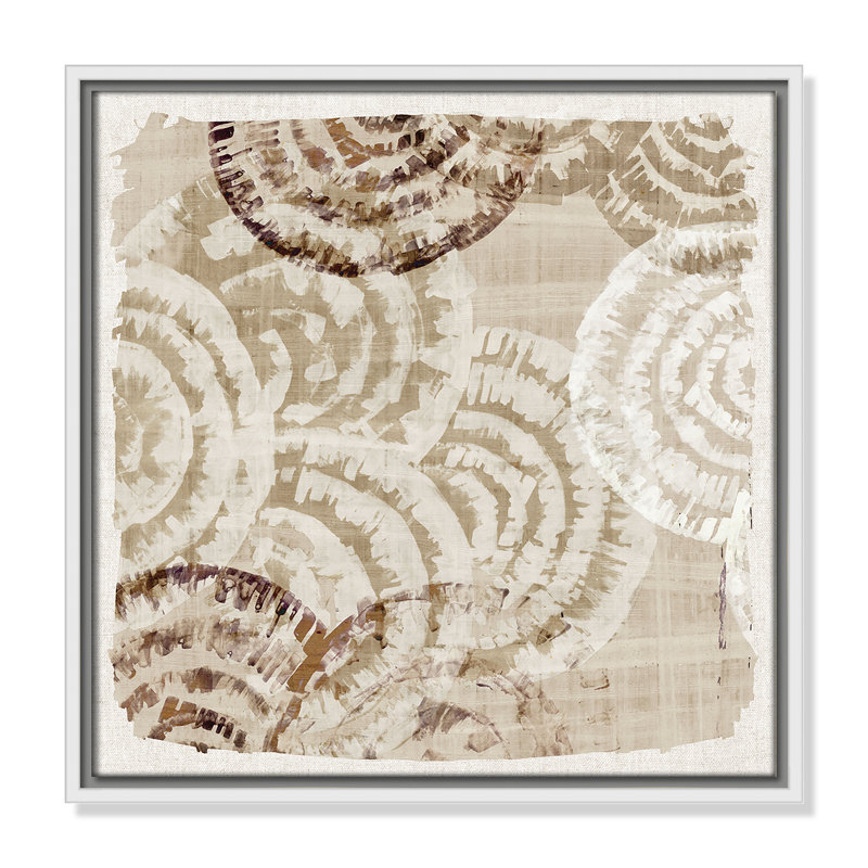 Motif Whicker II par Eva Watts, H 17,5 po x l 17,5 po, Blanc