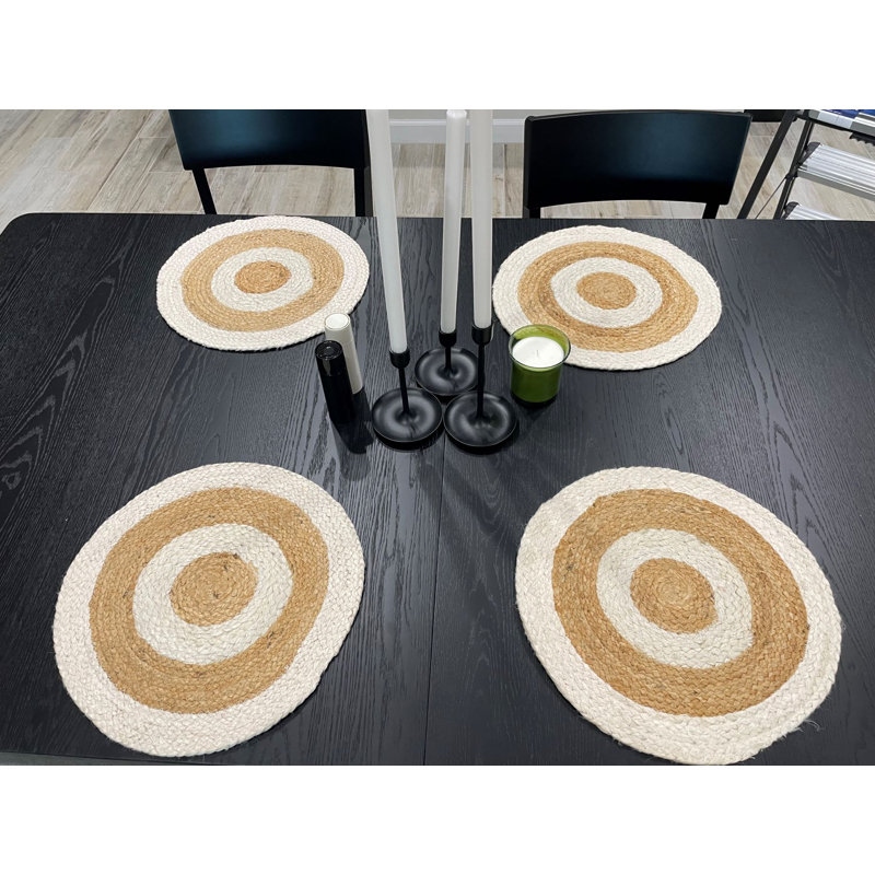 Canh Jute Round Placemat And Napkin Set