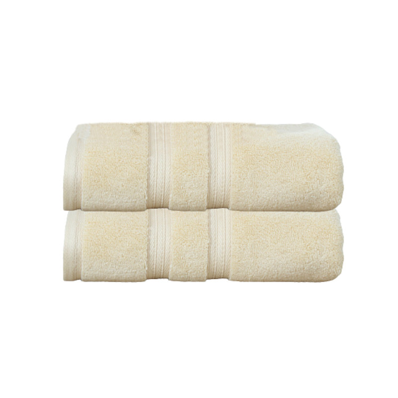 Elegance Essentials 550GSM 100% Cotton Zero Twist Super Absorbent Bath Towel (Set of 2) - 27"x54", Yellow