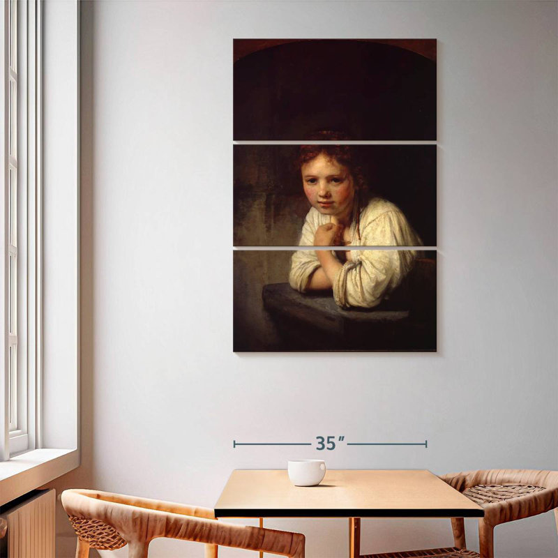 Leisha Girl At A Window, 65" H x 42" W