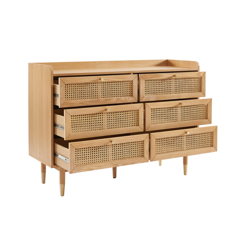 Akishia 120cm W 6 - Drawer Chest of Drawers