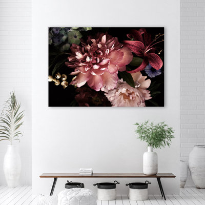 Bouquet Of Pink Plants - Wrapped Canvas Print