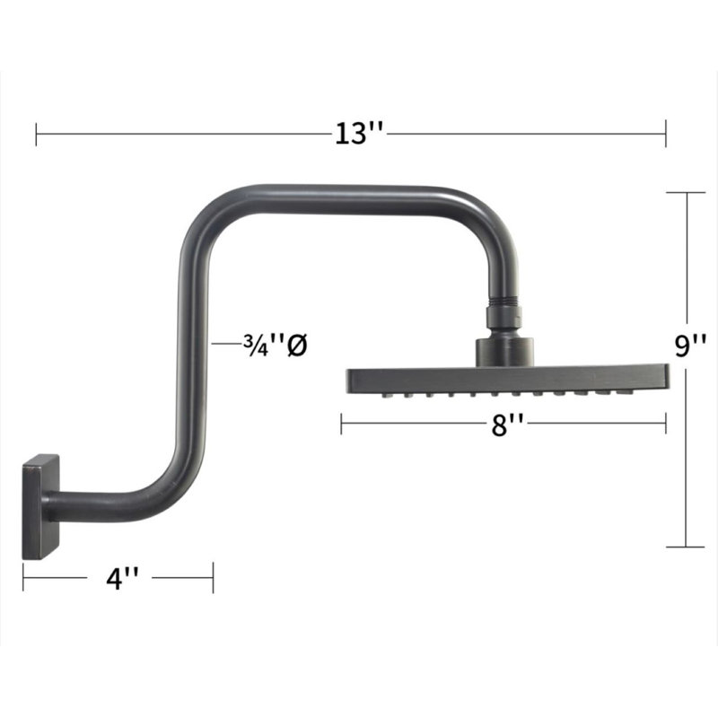 Flood Fixed Shower Head 1.8 GPM GPM, Rubbed Bronze