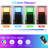 Bedside Tables with 2-Tier Open Shelf & 4 Drawers, Nightstands with 2 USB Ports & Power Outlets-1379281396