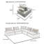 Canapé moderne en L en chenille avec coussins amovibles, pieds cachés et coussins à ressorts Modern-808424320-808424322
