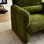Tissu de velours moderne de 34 po simple, avec coussin de soutien, pour appartement, bureau, salon, structure, siège à assise mi-moelleuse, support lombaire, rembourrage en mousse de bois massif-135420811