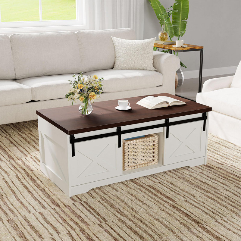Table basse à plateau relevable Farmhouse