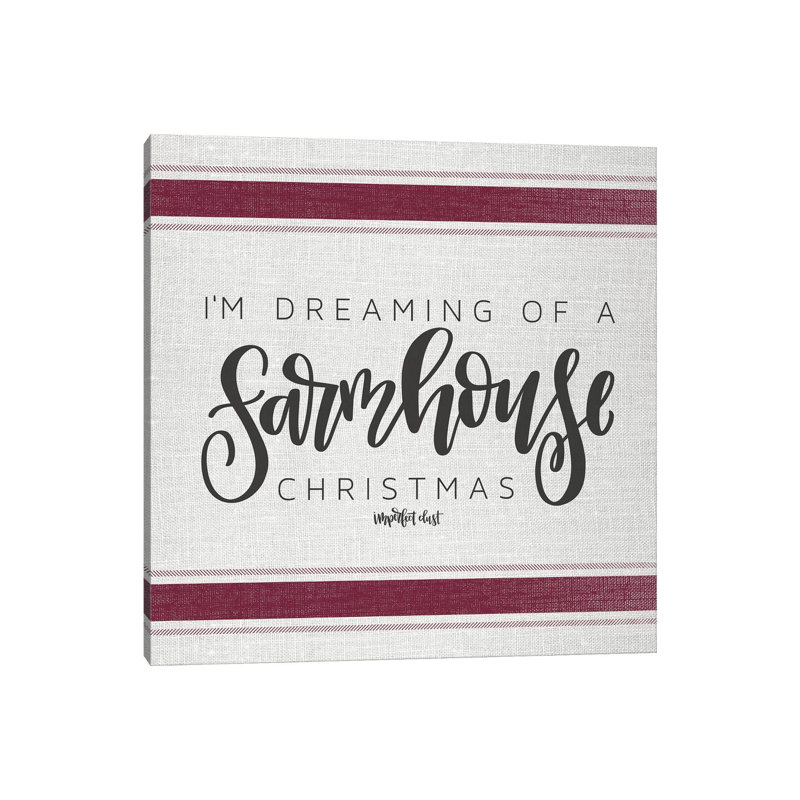 Farmhouse Christmas by Imperfect Dust - Wrapped Canvas Print, 93.98 cm H x 93.98 cm W x 1.91 cm D