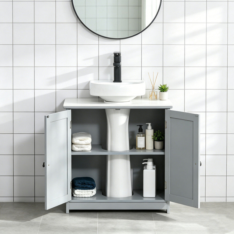 Bathroom Vanity with Basin, Grey