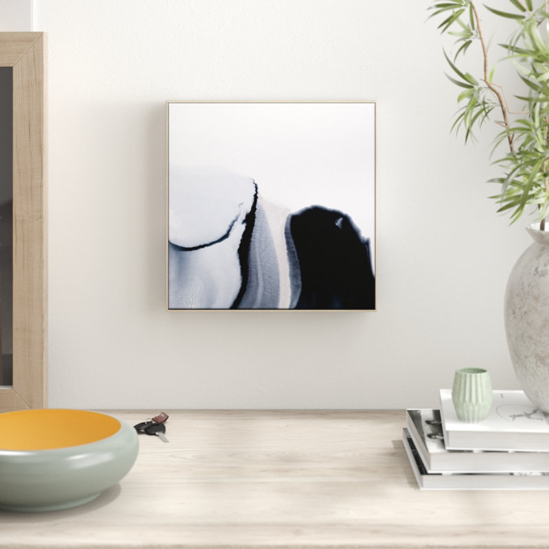 Scapes 9 by Chalie MacRae - Painting on Canvas, 41cm H x 41cm W, Timber Floater Framed