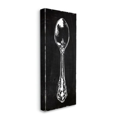 «Rustic Kitchen Spoon Utensil Vintage Diner Cutlery» par Carol Robinson, impression sur toile tendue